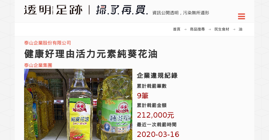 健康好理由活力元素純葵花油 透明足跡